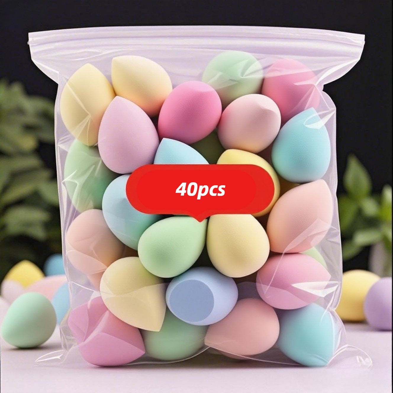 TEMU 50pcs High Quality Latex Free Makeup Sponges Multi Color Foundation Blenders Smooth Application For