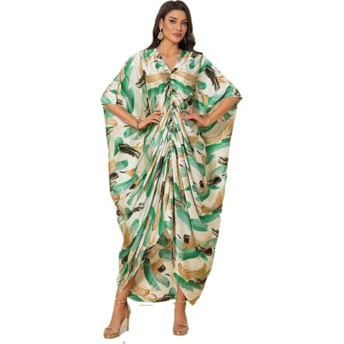 RanRui Women Beach Cover up Caftan Loungewear Swimsuit Cover Up Kaftan Dress 8765-24 One Size