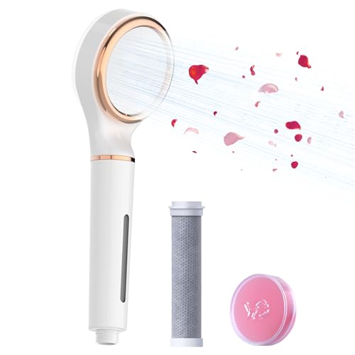 Waterdrop SF02-SR Filtered Shower Head with Handheld, Vitamin C Shower Filter, Hair & Skin Care, Softener Water for Reducing Hair Shedding, Reduce Chl