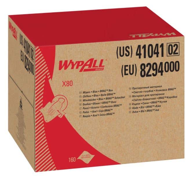Kimberly-Clark WYPALL X80 Cloth Wiper Brag Box