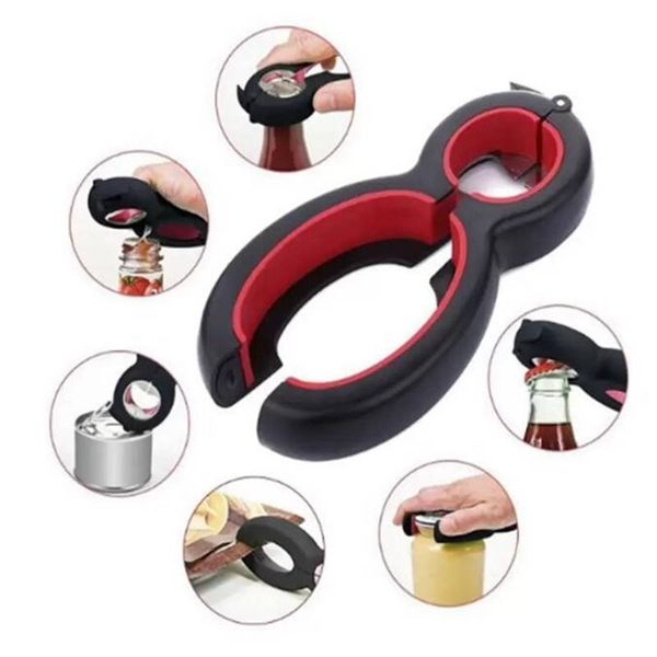 Multi Opener, Jar, Bottle, Can Opener, Bag Opener, Lid Twist Off EZ Seal Gripper, Soda Bottle Cap Opener Multi Lid Off Helps Seniors