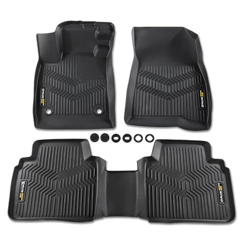 G-PLUS Floor Mats Compatible with Honda Accord 2023-2024 All Weather Full Cover Protection Front & 2nd Row Floor Liner Cargo Liners TPE Black Fit 2023