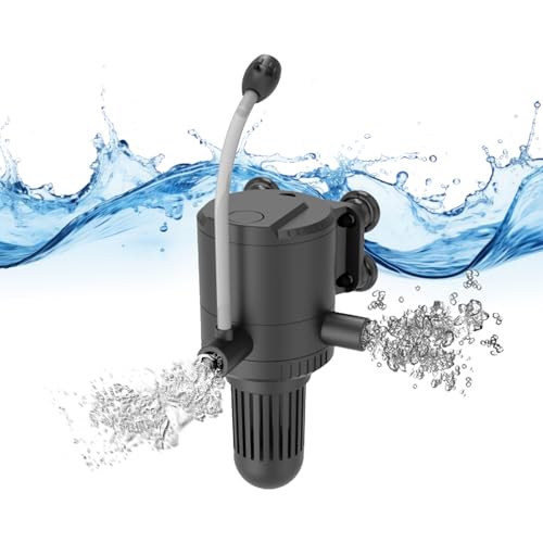 AquaMiracle Aquarium Powerhead Pump with Double Water Outlet & Aeration, 210GPH Fish Tank Water Pump Wave Maker for Aquarium, Submersible Aquarium Cir