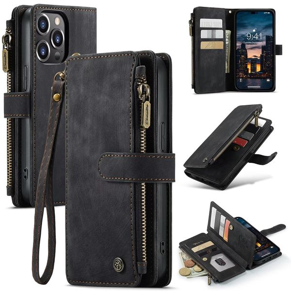 Fashion Wallet Phone Cases For iPhone 18 17 16 15 15Pro 14 13 12 11 pro max Samsung Galaxy S24 S23 S22 Ultra Plus Leather Card Holder Design