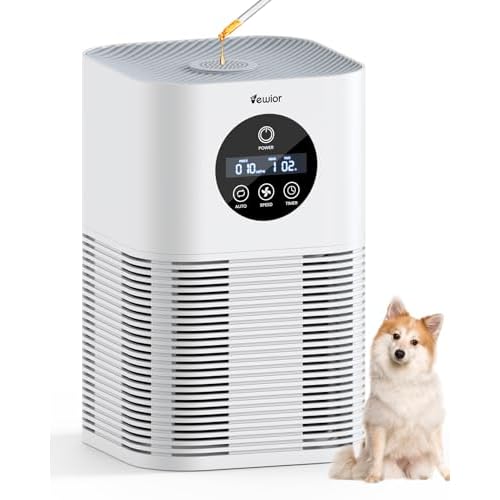 Air Purifiers for Home Large Room up to 600 Ft², VEWIOR H13 True Hepa Air Purifiers for Pets Hair, Dander, Smoke, Pollen, 3 Fan Speeds, 6 Timer Air C