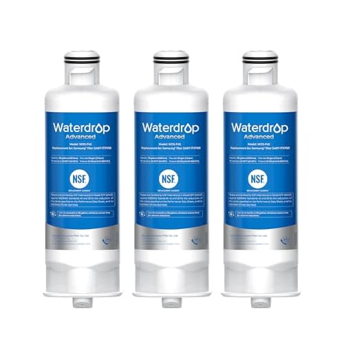 Waterdrop DA97-17376B Replacement for Samsung® HAF-QIN-EXP, DA97-08006C, RF28R7351SG, RF23M8570SR, NSF 53&42 Certified Refrigerator Water Filter, 3 F