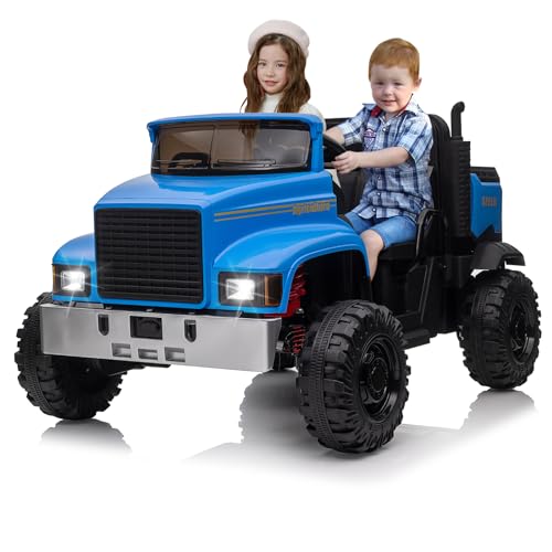Garvee Ride On Truck for Kids 24V Ride On Car with Remote Control Electric UTV Vehicles with Dump Bed, 4WD Power 4x200W Motors,4xSpring Suspension, 3 