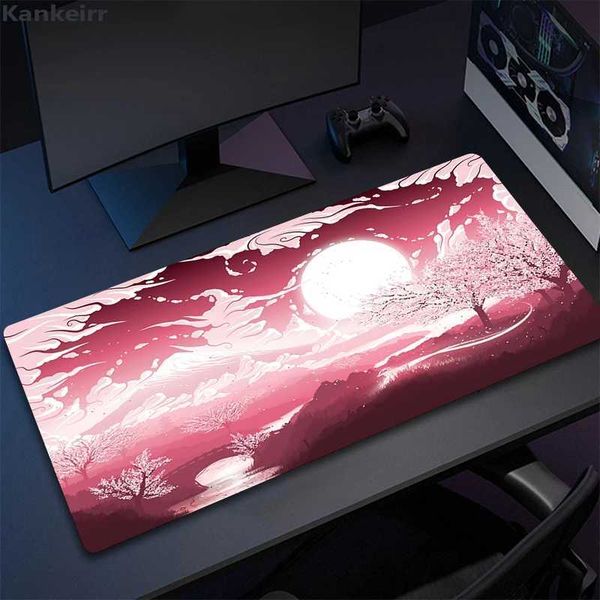 Mouse Pads Wrist Rests Pink Moon Star Large Mouse Pad Extra Kawaii Girly Accessories Playmats Cute Carpets Lapto Gamer Magic Keyboard MouseM
