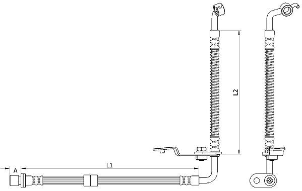 Brake Hose METZGER 4110879
