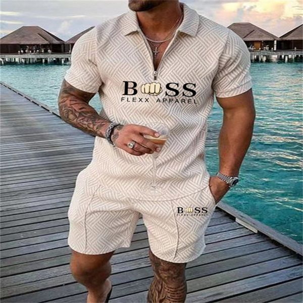 white t shirts for men designer tracksuit 2024 Summer Hot Men&#039;s T-shirt Shorts Set Men&#039;s Sports Set Brand LOGO Print Leisure Fashi