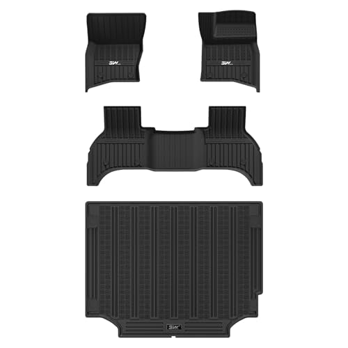 3W Car Floor Mats & Boot Liner Fit for Land Rover Defender 110 L663 2020-2024 2025 (Non 7 Seat), All Weather TPE Pet Dog Friendly Car Footmat, Waterpr