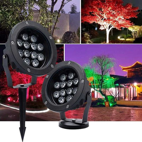 LED outdoor spotlight DC12V AC220V 110V floodlight garden landscape wall washer IP67 grade tree grass backyard lawn light X241102