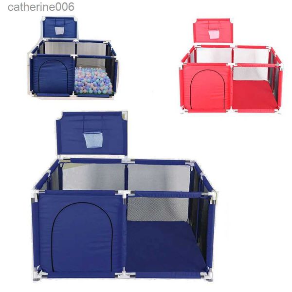Baby Rail Portable Baby Ball Pit Tent Playpen Playard Fence With Basketball Hoop Breathable Mesh For Indoors Outdoors Infant Toddler KidsL23