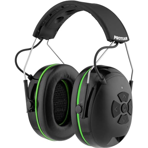 inf protear(Upgraded E6850 Bluetooth Hearing Protection with Integrated Microphone, High-Fidelity Speakers,120H+Playtime, Ideal Ear Muffs for Noise Re