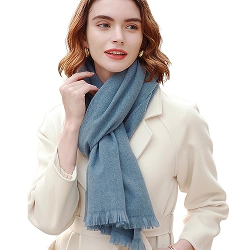 RIIQIICHY Scarfs for Women Pashmina Shawl Wraps for Evening Dresses Women Scarf for Wedding Large Winter Scarves Blue