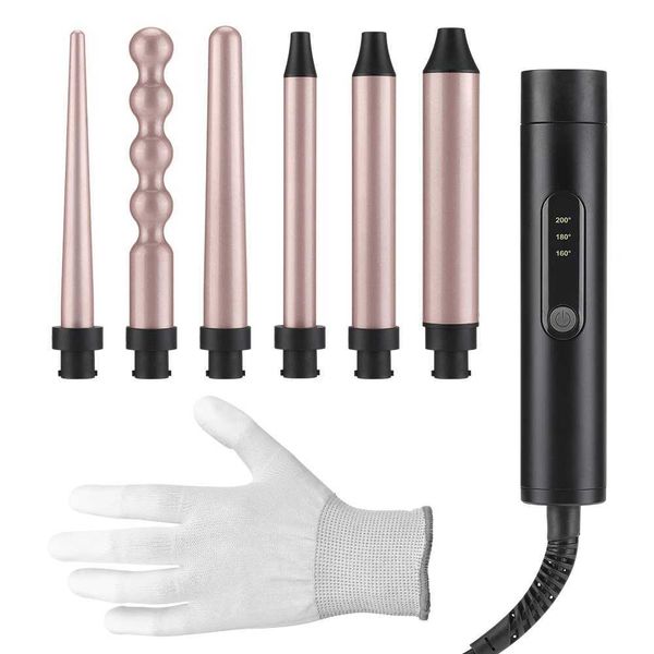 Hair Curlers Straighteners 5-in-1 Curler Care Styling Iron Set Tool Multi functional Barrel Rotation H241121