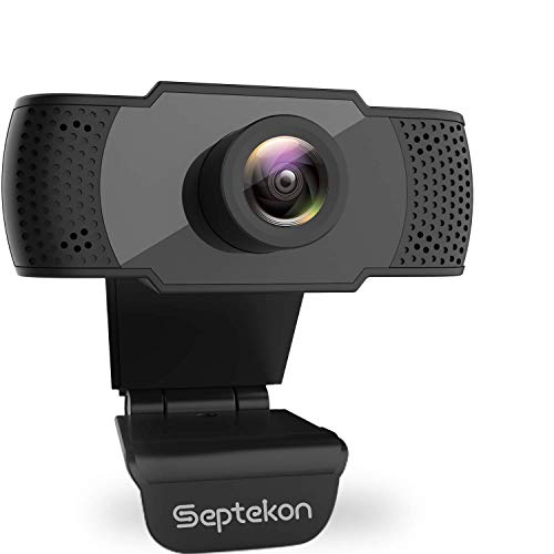 Septekon 1080P HD Webcam with Microphone, Streaming Computer Web Camera for Laptop-Desktop-Mac-TV, USB PC Cam for Video Calling, Conferencing, Gaming