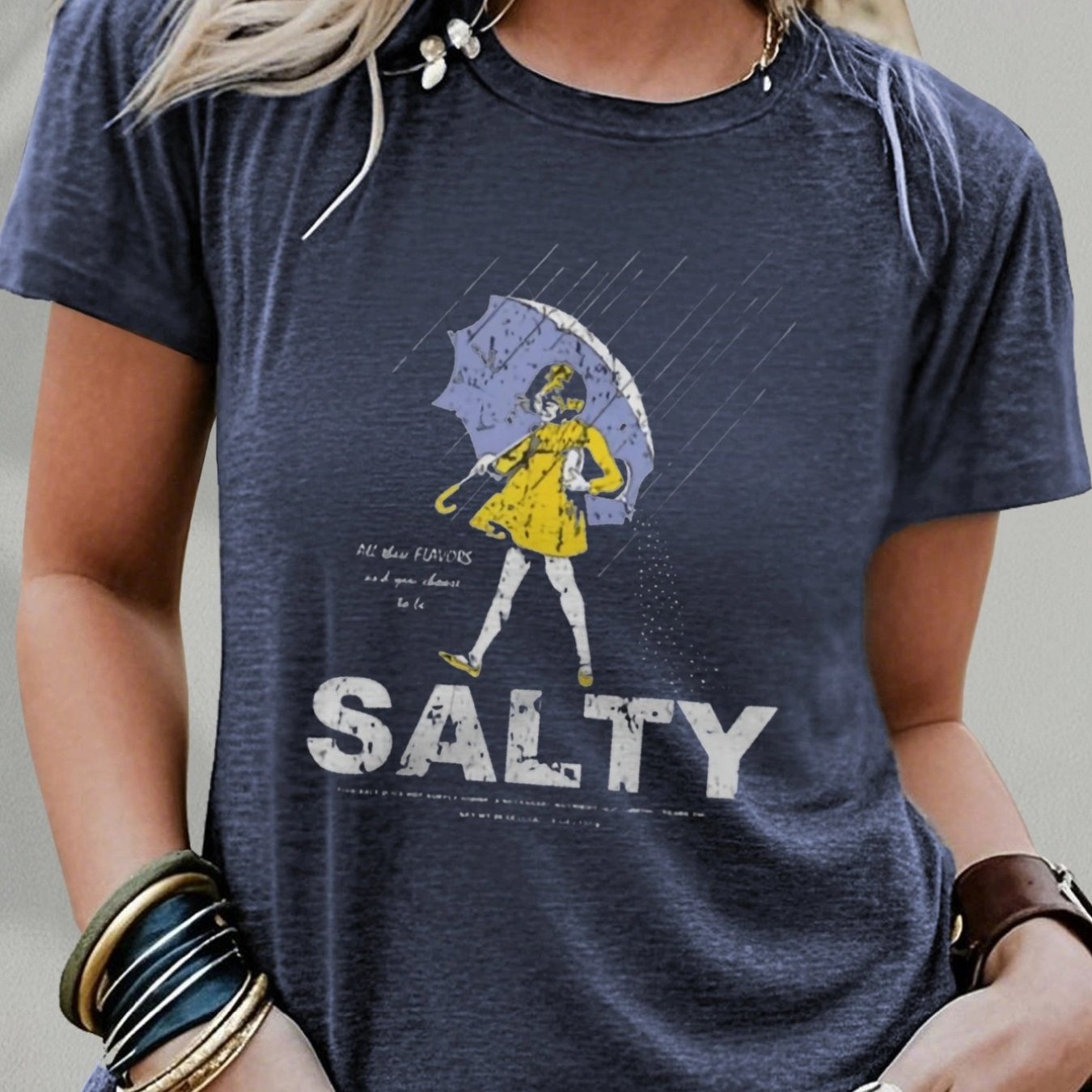 TEMU Women's Casual Round Neck Letter Printed T-shirt, Soft And Breathable, Versatile For Daily Use, Good , Suitable For All