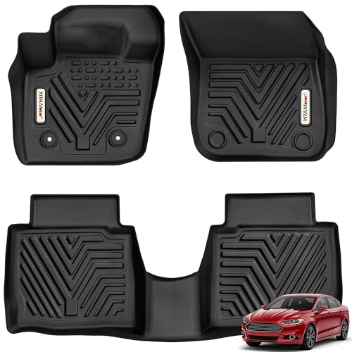YITAMOTOR Floor Mats Compatible with Fusion & MKZ, Custom Fit Floor Liners for 2013-2016 Ford Fusion Energi & Titanium, Lincoln MKZ, 1st & 2nd Row All