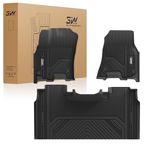3W Floor Mats Fit for Dodge Ram 1500 Crew Cab 2025(with Rear Under-Seat Factory Storage Bucket Seat), TPE All Weather Custom Fit Floor Liner for Ram 1
