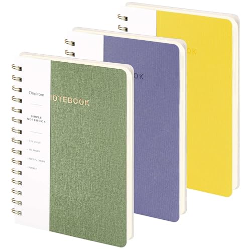 Lined Spiral Notebook College Ruled A5 Journal Book for Note Taking, 160 Pages Writing Journal for Office and Home School Supplies 5.75x8.125 inch (Ar