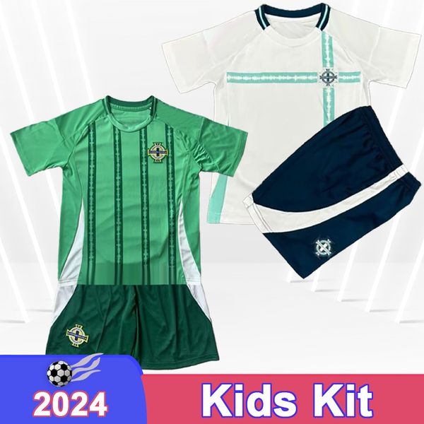 2024 Northern Ireland Kids Kit Soccer Jerseys McNAIR BALLARD MAGENNIS MCMENAMIN SPENCER Home Away Child Football Shirts Uniforms