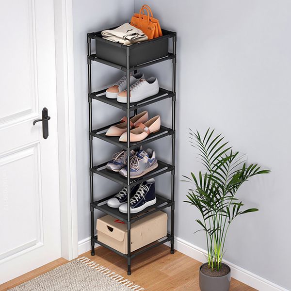 Storage Holders Rac Stackable Shoe Organizer Multilayer Rack Durable Shoes Shelf Box Home Space Saving Entry Door Cabinet 230807