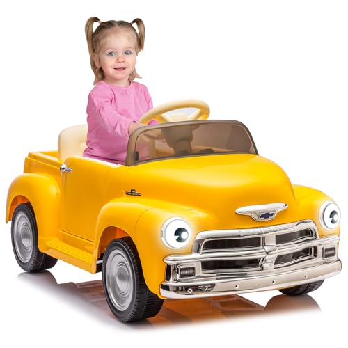 Garvee 12V Ride On Car for Kids Ages 3-5, Power Wheel Ride-on Toys W-parent Remote, Music Player, 4 Wheel Cushion, Kids Electric Cars with 2 Speed, Du