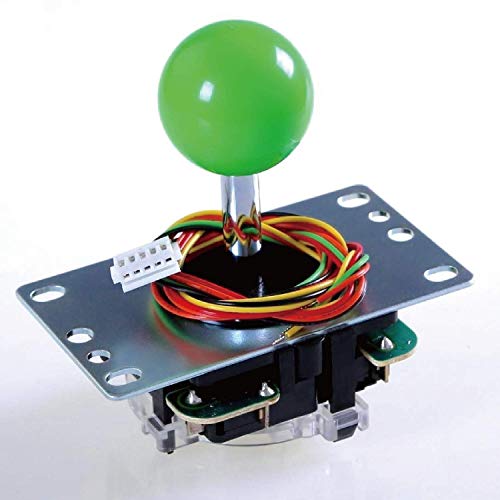 SANWA JLF-TP-8YT Arcade Joystick (Green Ball Top) - Premium, High Precision, Responsive Controls, Multi-Platform Compatible - Ideal for Gaming Enthusi