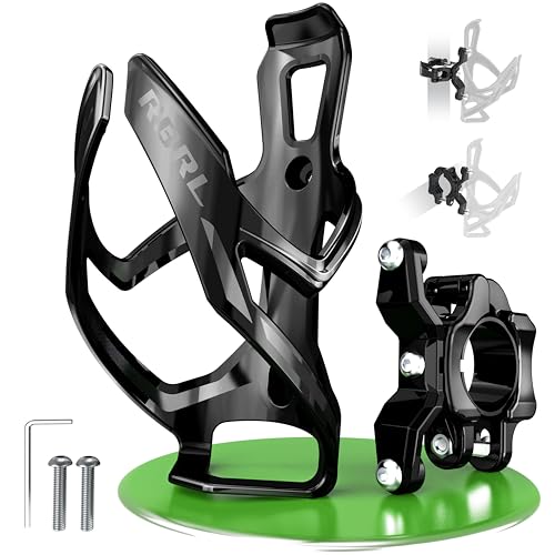 RBRL Water Bottle Holder，Lightweght and Durable Bike Cup Holder,Carbon Fiber Bike Water Bottle Holder for MTB Bikes-Roadbike-E-Bike(Black)