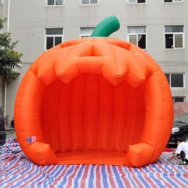 Custom Inflatable Orange Pumpkin Stage Tent - Ideal for Outdoor Advertising & Halloween Decoration