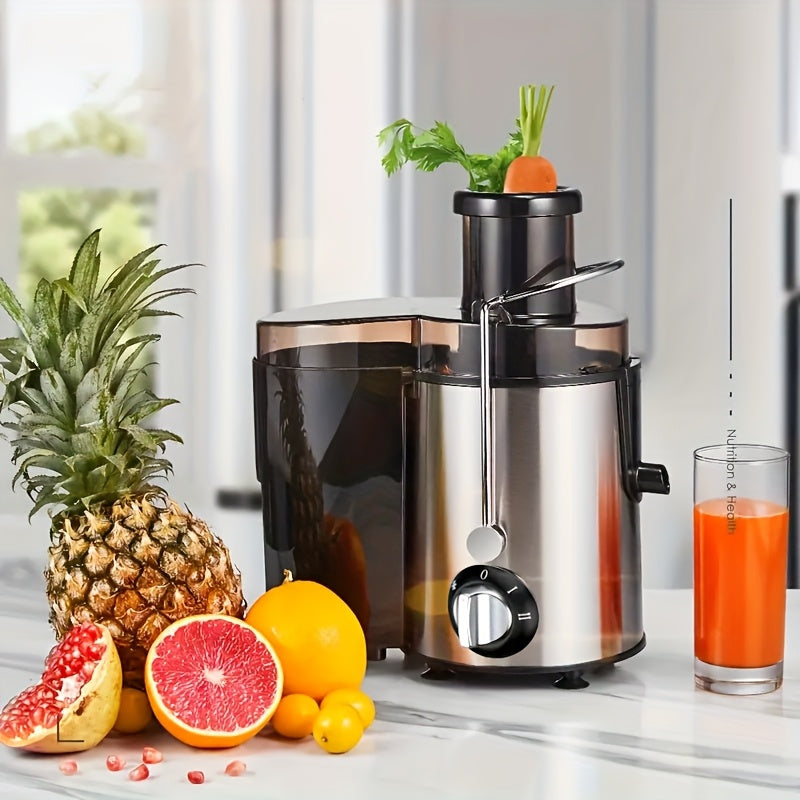 TEMU Juicer, 3 Inch Wide Mouth Juicer Extractor 500w For Vegetables & Fruits, Setting, 400w Motor, Easy To Clean, Detachable, High Juicing Rate, Fast
