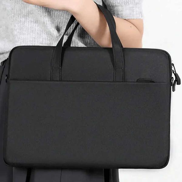 Briefcase Large Capacity Briefcase Simple Laptop Storage Handbag Notebook for 13-14Inch Laptop Pouch Business Travel Suiase Accessories Z241