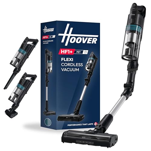 Hoover HF1 Plus Pet Flexi Cordless Stick Vacuum Cleaner with Flexi Tube, Pet Hair Tool, Turbo Suction Mode, Up to 45min Runtime, LED Lights, Multi-Flo