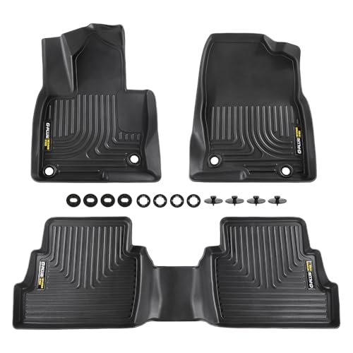G-PLUS TPE Floor Mats Cargo Liners Compatible with Mazda CX-5 2017-2024 3PCS Floor Liners All Weather Full Cover Protection Black Front & 2nd Row Inte