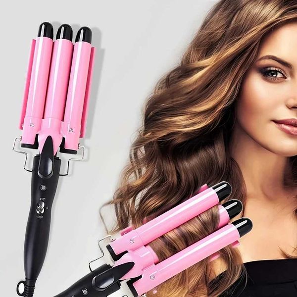 Hair Curlers Straighteners Professional Curling Iron Ceramic Three Barrel Curler H241121 0SBV