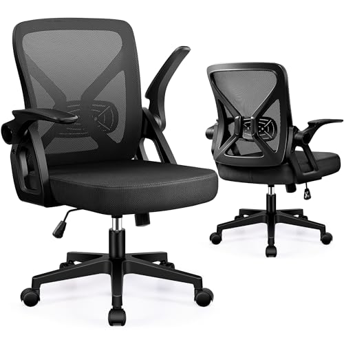 FelixKing Office Chair - Ergonomic Desk Chair Breathable Mesh Task with Wheels and Lumbar Support Home Desk Office Chairs with Flip up Armrest Rolling