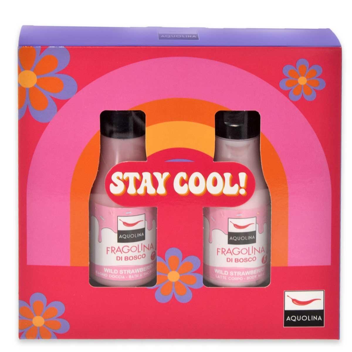 Aquolina Badezimmerpaket d. 125 ml + Milch c. 125 ml Erdbeere