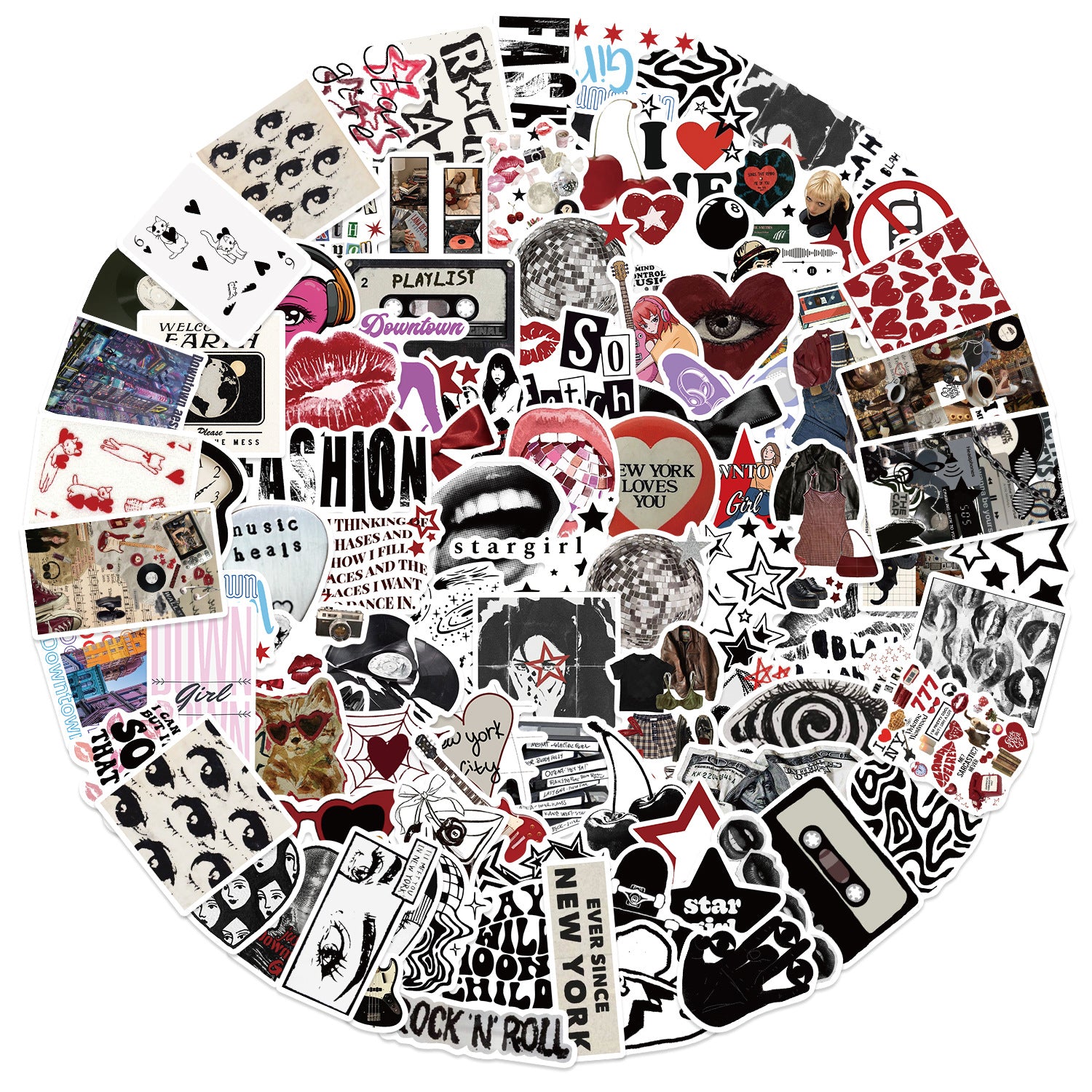 100pcs Y2K DIY Sticker Cute Decales for Graffiti Skateboard Snowboard Laptop Luggage Motorcycle Home Decoration Best Gifts for Kids