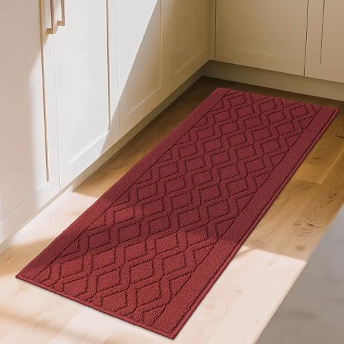 COSY HOMEER-Kitchen-Rugs-and-Mats 20"x48" Non Slip Kitchen Mats for Floor Absorbent Washable Kitchen Runner Standing Floor Mat for Sink Mat,Entry,Laun
