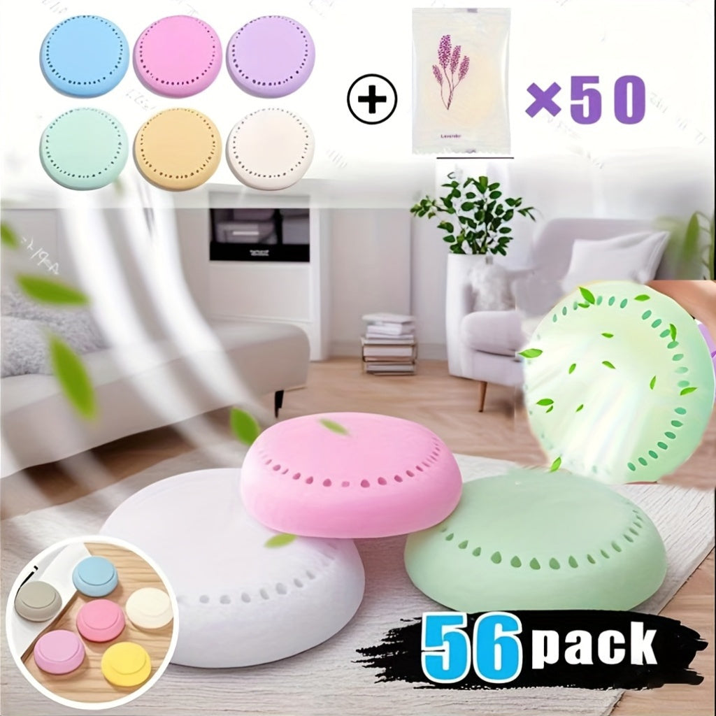 TEMU 56pack Reusable Household Sticky Lavender Aromatherapy, Freshener Suitable For Bedroom, Kitchen, Wardrobe And Toilet Deodorant, Long-lasting