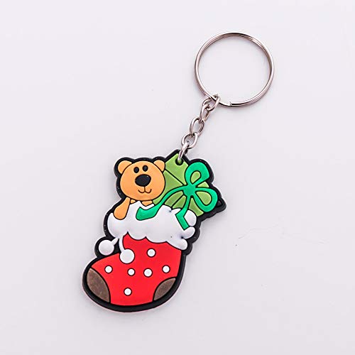 Garvee Christmas Decoration Silicone Keychain Pendant Keychain, Suitable for Christmas Kids Birthday Party Decoration Decoration Supplies Key Hanging 