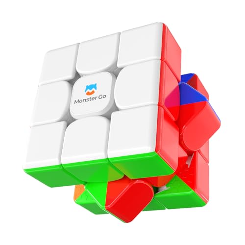 Monster Go Magnetic Cube 3x3, Lightweight Mini Speed Cube 52mm Puzzle for Kids Beginners with Small Hands