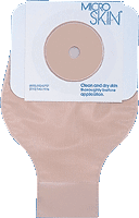 9" 1Pc Drainable Pouch w- Microskin and Washer, Opaque, 1 1-4"