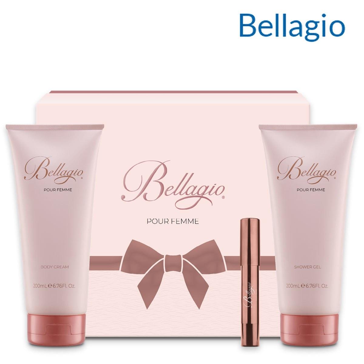 Bellagio presentset duschgel 200 ml + bodylotion 200 ml + solid parfympenna