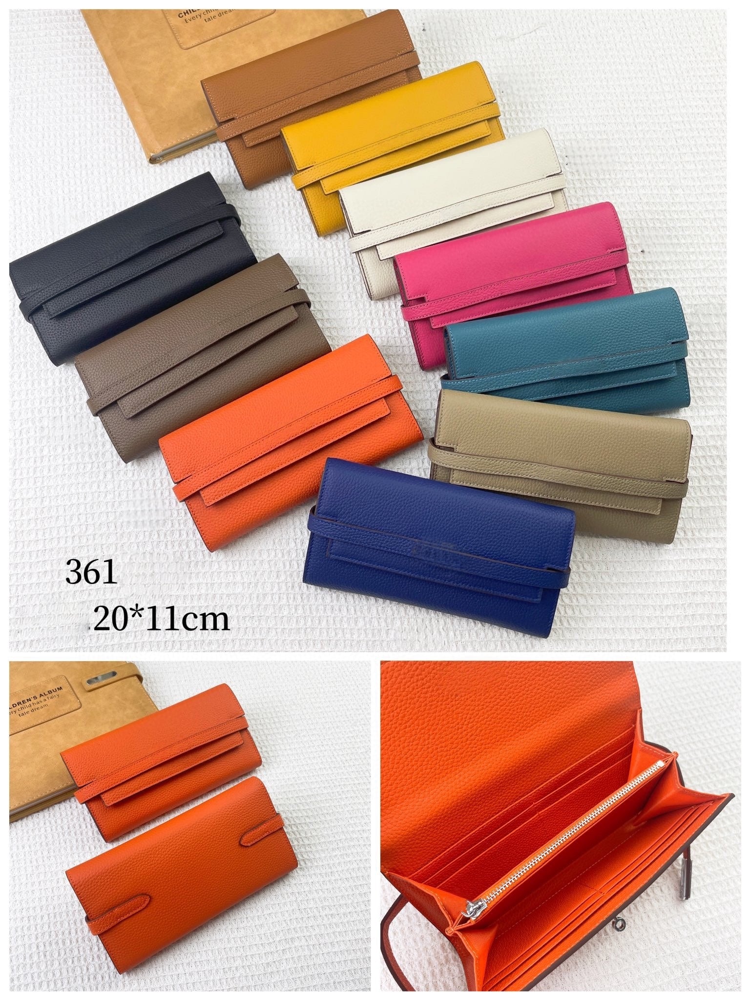 Big brand Long Wallets Togo Card holders Designer Purse Passport Bags fashion cowhide Genuine leather wallet For lady woman Come Serial Number Box