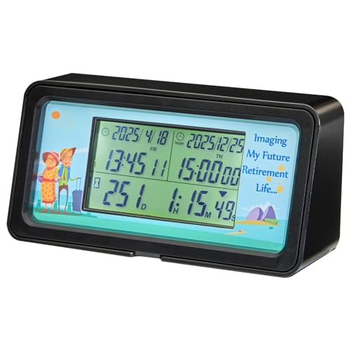 AIMILAR 1999 Days Countdown Timer - Digital Countdown Clock for Retirement & Events with Backlight, Alarm Functuon, Dual Time Display, Customizable Ca