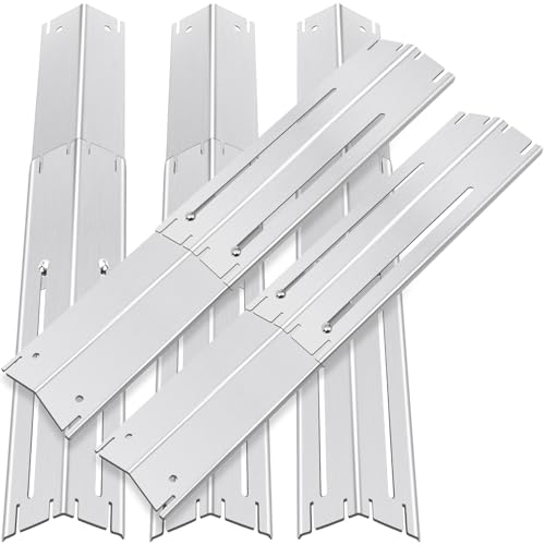 GasSaf Adjustable Heat Plates Extend from 13.5" to 25" for Expert Grill Parts Burner Covers, Universal Heat Shield Flame Guards Replacement for Charbr