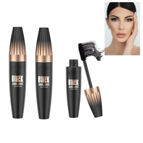 2PCS 4D Silk Fiber Mascara my amazing lash mascara Waterproof mascara black volume and length for Long, Full lashes that Last All Day