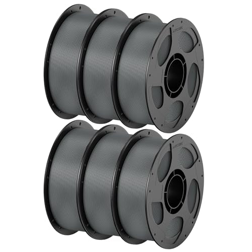 ANYCUBIC PETG Filament 1.75mm, 3D Printer Filament, Dimensional Accuracy +-- 0.02mm, Exceptional Toughness, Print with Most FDM 3D Printers, 6 Pack 1K